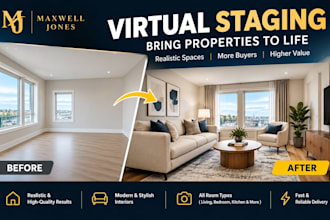 create realistic virtual staging for real estate photos