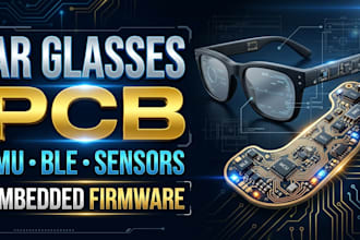 design ar glasses pcb with imu ble sensors and embedded firmware