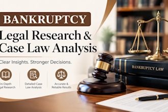 draft bankruptcy legal research and detailed case law analysis for your project
