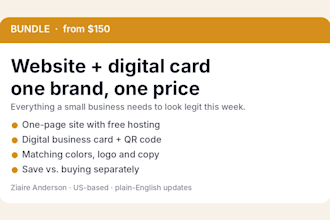 build your business website plus a digital business card with qr code