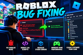 fix roblox bugs, debug lua scripts, and solve roblox studio errors