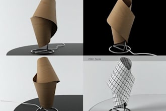 design and 3d model custom lamps and lighting fixtures
