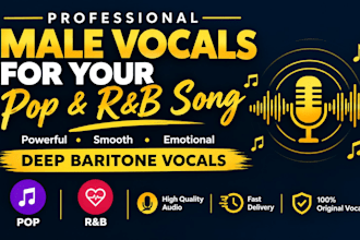 sing deep baritone male country vocals for your pop song