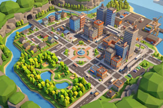 do roblox game map design, city maps, obby maps and immersive game environments