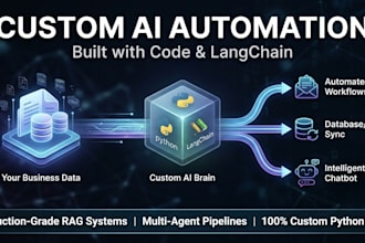 develop custom ai automation systems and langchain agents