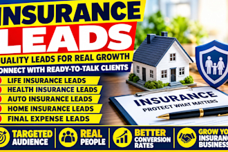 supply life insurance leads and insurance leads for insurance agents