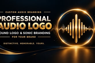 create a professional audio logo, sonic branding, sound design for your brand
