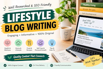 do creative lifestyle blog writing and article writing