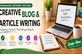do creative lifestyle blog writing and article writing