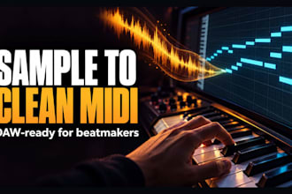 transcribe music to midi file for midi transcription, piano transcription in 48h