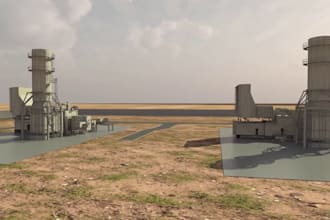create 3d industrial animation power plant infrastructure engineering vid