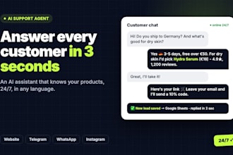build an ai chatbot for customer support and sales