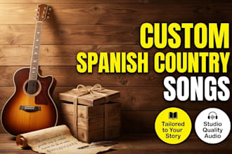 compose a personalized custom spanish country song for any occasion