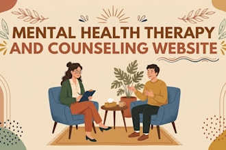design a professional mental health therapy and counseling website