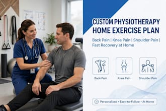 create a custom physiotherapy home exercise  rehabilitation