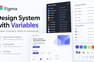 design a figma design system with variables