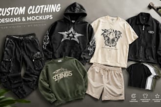 design custom streetwear clothing and professional fashion mockups