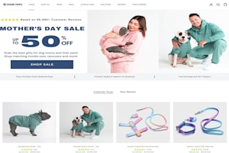 design shopify pet and owner matching apparel store
