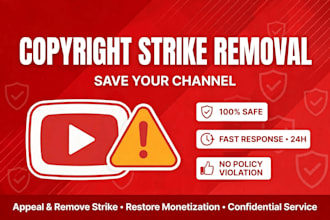 remove youtube copyright strike community guideline strike and recover channel
