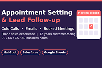 do appointment setting, cold calling and lead follow up for your sales