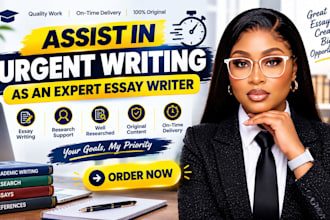 assist in urgent writing as an expert essay writer