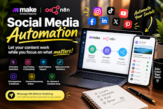 fix make social media automation make com automation make n8n automation