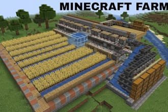 build automatic minecraft  farm xp farm iron farm crop farm survival build