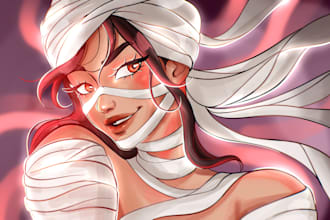 create anime characters for halloween, streaming and branding