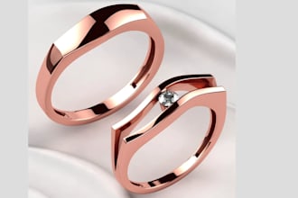 design 3d jewelry model, grillz, pendant, ring for 3d cad modeling and animation