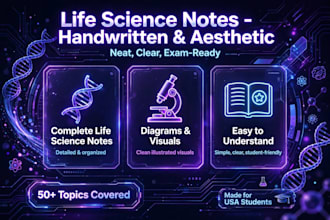 create lifescience notes and flashcards