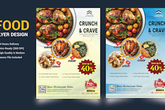 design modern food and business flyer