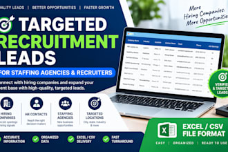 provide targeted job recruitment leads for staffing agencies and recruiter