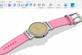do 3d watch modeling, cad cam product design and rendering