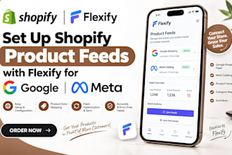 set up shopify product feeds with flexify for google and meta