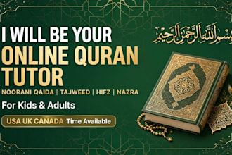 teach quran with tajweed, hifz, nazra and qirat online
