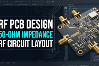 design rf pcb layout, 50 ohm impedance matching and rf circuits