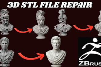 repair stl files, fix mesh errors and make 3d models print ready