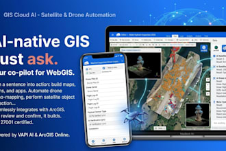 build ai powered gis automation webgis satelite map arcgis drone web application