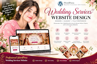create your wedding services website