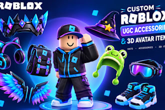design custom roblox ugc accessories, hats and 3d avatar items for buyers