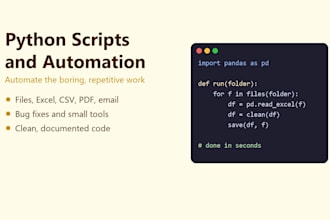 write python scripts, telegram bots and automation for your tasks
