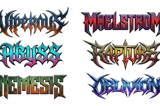design a heavy modern metal logo