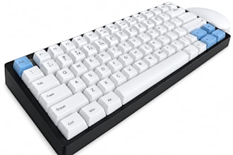 create realistic 3d render of mechanical keyboard and keycaps