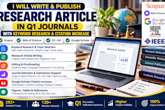 edit research articles and guide q1 journal publication