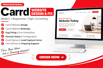 carrd website design, saas waitlist and coming soon landing page bugs fixing
