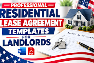 prepare professional residential lease agreement templates for landlords