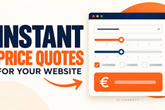 build an instant price quote calculator for your website