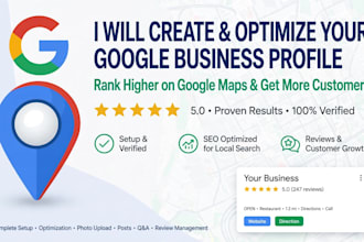 set up and will optimize your google business profile and gbp ranking
