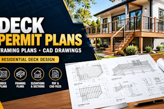 draw deck permit plans, framing plans and architectural drawings