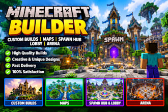 minecraft builder minecraft build minecraft map minecraft spawn hub lobby arena